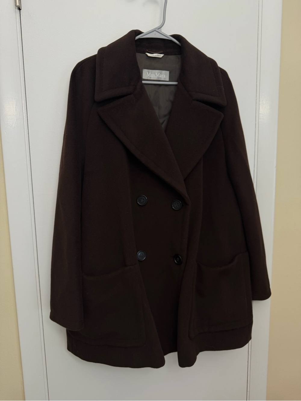 Chocolate Brown MaxMara Wool Coat